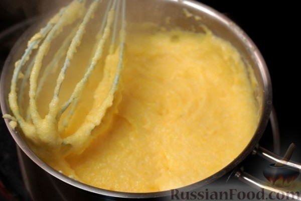 Мамалыга с творогом и брынзой