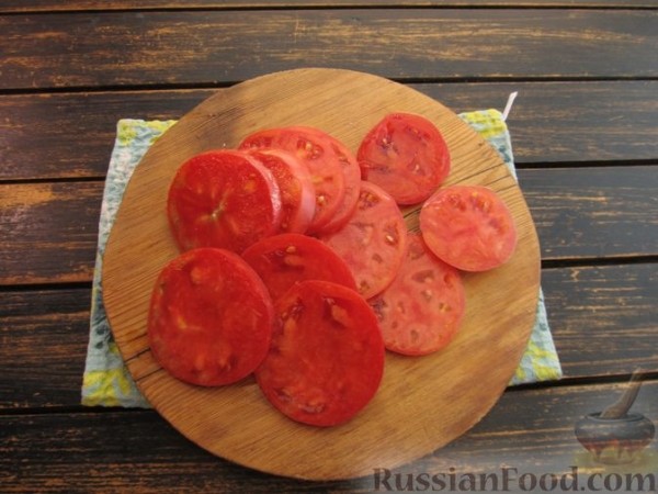 Котлеты с помидорами и сыром (в духовке)