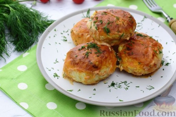 Ленивые голубцы с куриным фаршем и тыквой (в духовке)