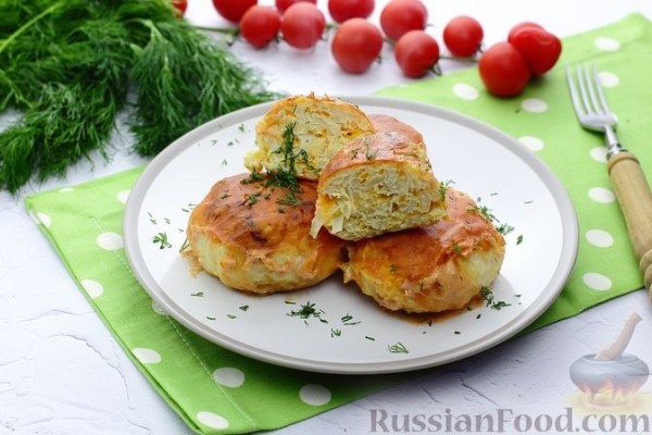 Ленивые голубцы с куриным фаршем и тыквой (в духовке)