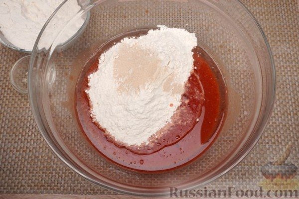 Томатная самса с фаршем и овощами (в духовке)