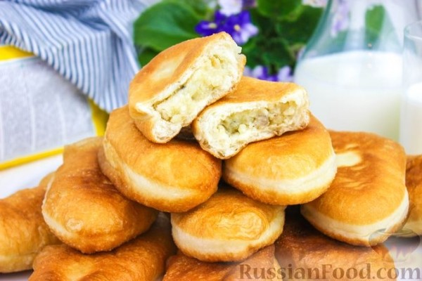Жареные пирожки с картошкой и грибами