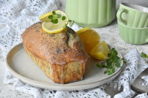 Лимонный кекс с маком и мятой