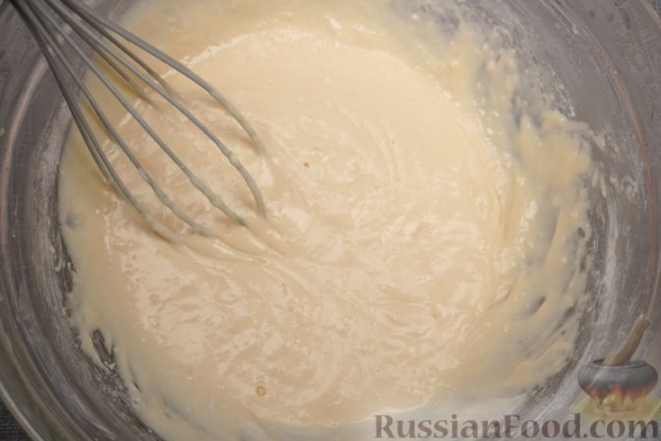 Заливной пирог с грибами и сыром