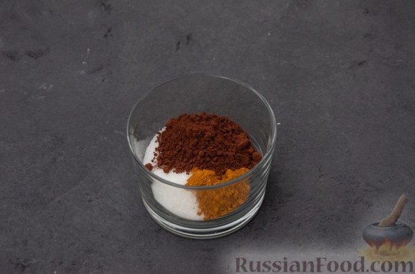 Пирог "Ель" из слоёного теста, с какао и корицей