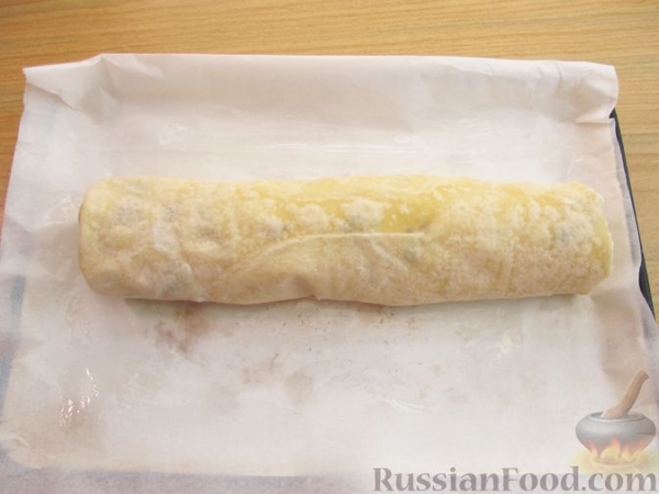 Рулет из лаваша с творогом и ягодами