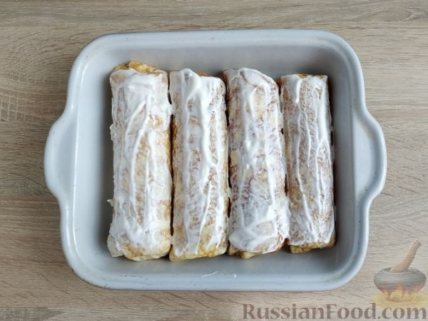 Бризоли с мясным фаршем, солёными огурцами и сыром (в духовке)
