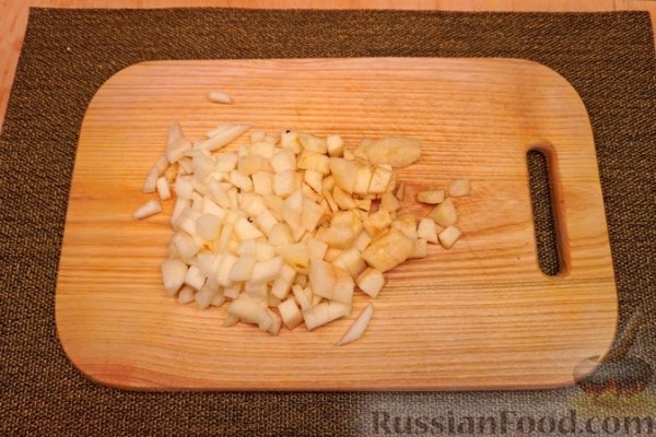Кукурузное печенье с грушей и овсяными хлопьями
