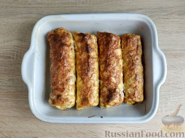 Бризоли с мясным фаршем, солёными огурцами и сыром (в духовке)