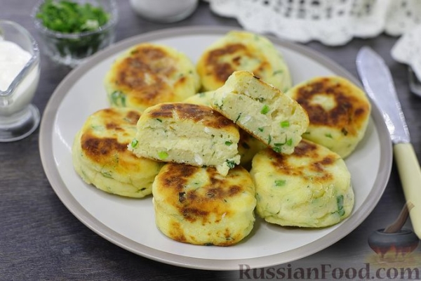 Сырники с картофелем и зеленью