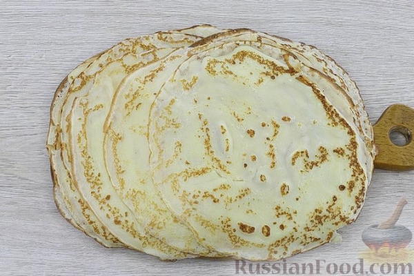 Блинчики с грибами и курицей