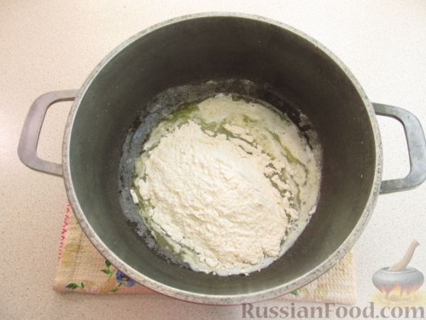 Лазанья из блинов, с мясом и сыром