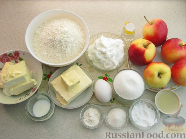 Торт с яблочным кремом