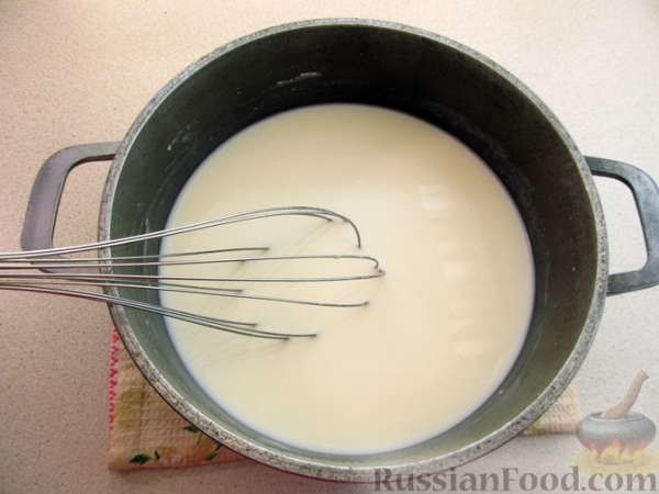 Лазанья из блинов, с мясом и сыром