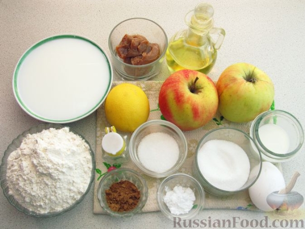 Блинчики с яблоками и корицей