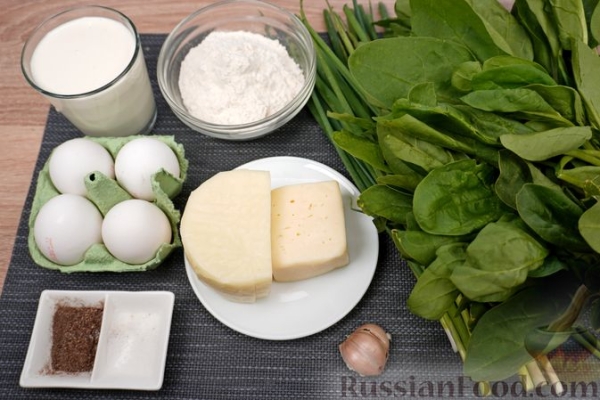 Запеканка со шпинатом и сыром