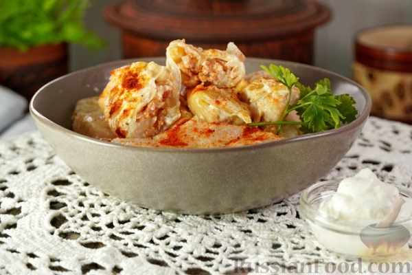 Фаршированная квашеная капуста (голубцы)