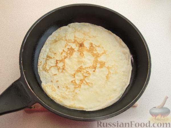Лазанья из блинов, с мясом и сыром