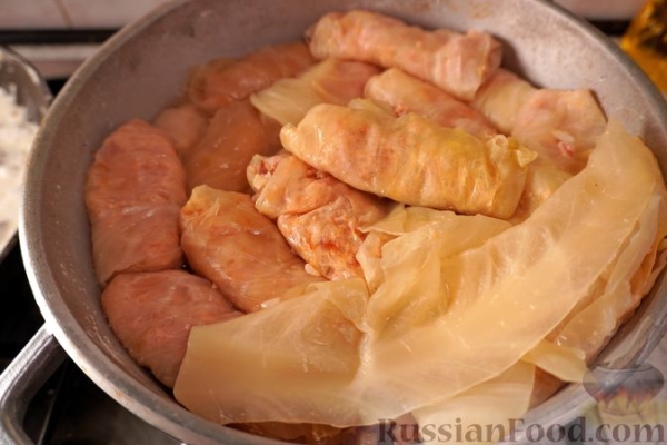 Фаршированная квашеная капуста (голубцы)