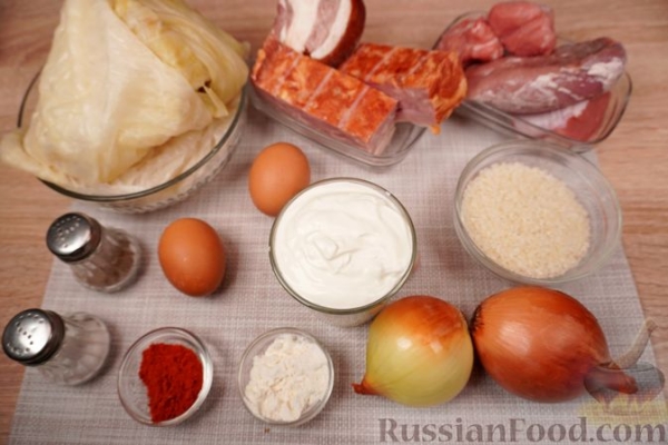 Фаршированная квашеная капуста (голубцы)