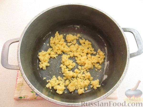 Лазанья из блинов, с мясом и сыром