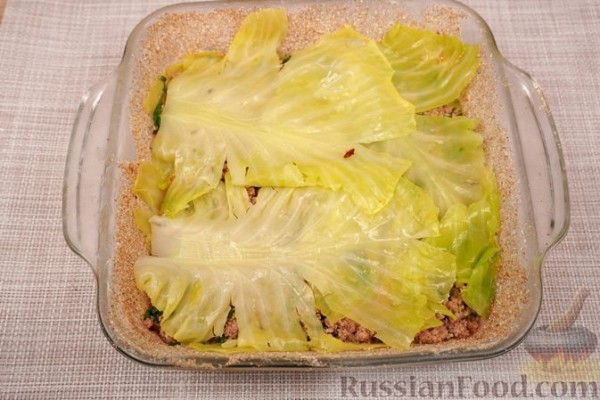 Мусака из капусты с фаршем