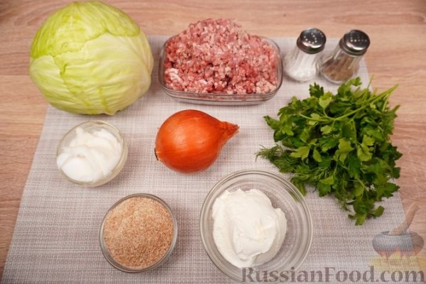Мусака из капусты с фаршем