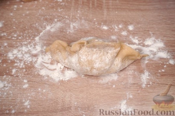 Постные пирожки с картошкой, из дрожжевого теста холодной расстойки (в духовке)