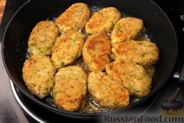 Рисовые котлеты с креветками