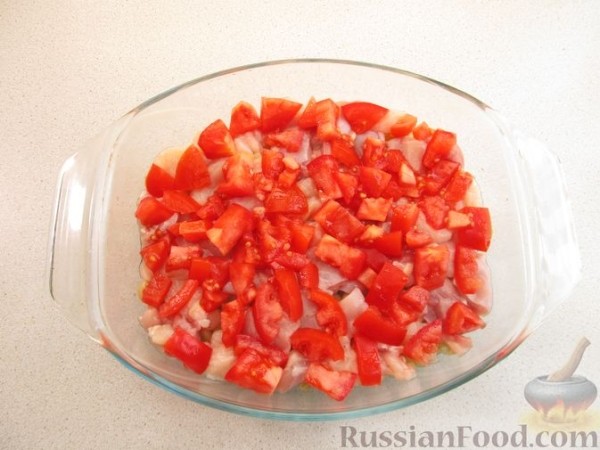Запеканка из макарон с курицей