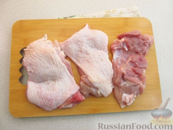 Курица с грибами в сливочном соусе