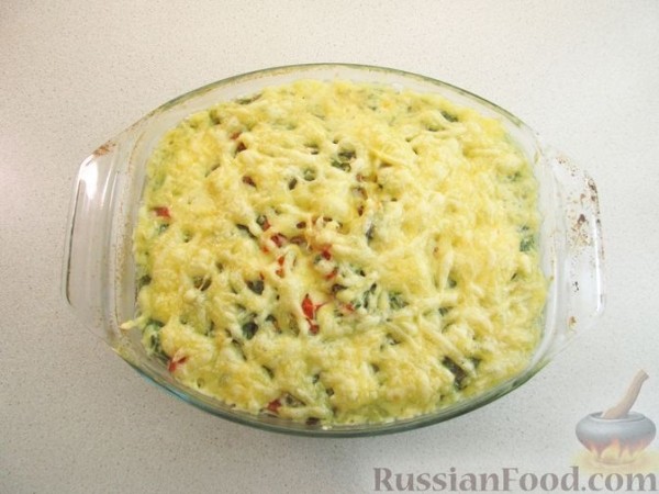 Запеканка из макарон с курицей