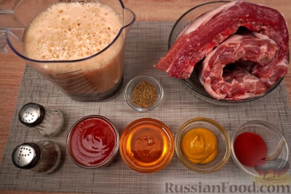 Свиные ребра, запечённые в пиве
