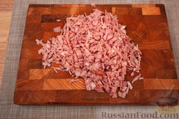 Запечённый картофель, фаршированный ветчиной и сыром