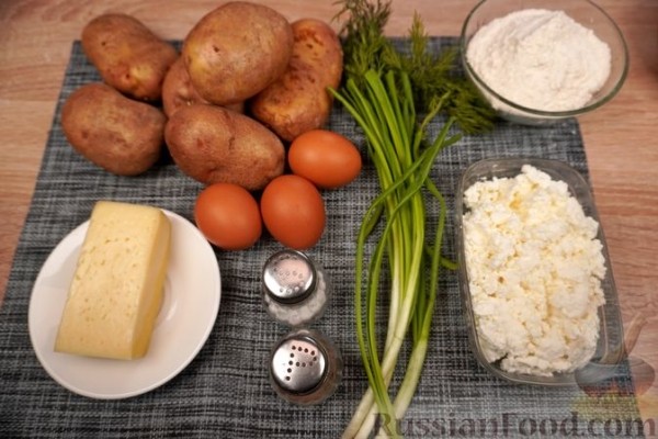 Картофельные котлеты с творогом, сыром и зеленью