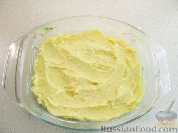 Картофельная запеканка с фаршем и сыром