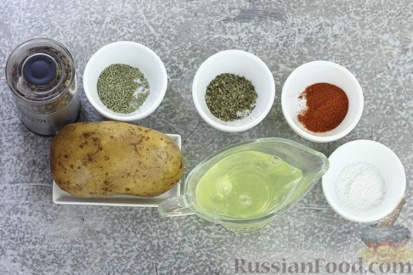 Картошка "фри" с яичным белком, запечённая в духовке