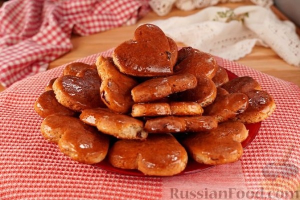 Пряники на повидле, с сахарной глазурью