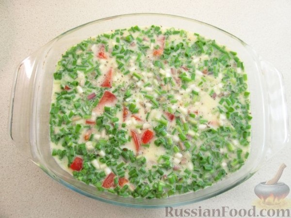 Запеканка из макарон с курицей
