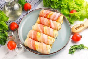 Блинчики с сыром и беконом
