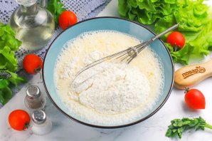 Блинчики с сыром и беконом