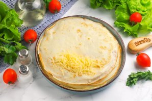 Блинчики с сыром и беконом