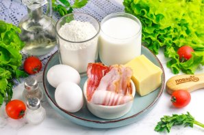 Блинчики с сыром и беконом