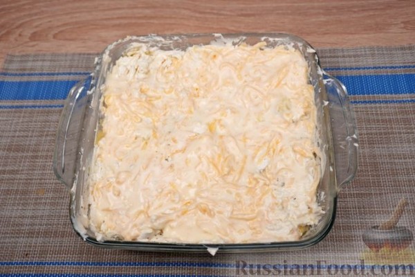 Картофельный гратен с творогом и сыром