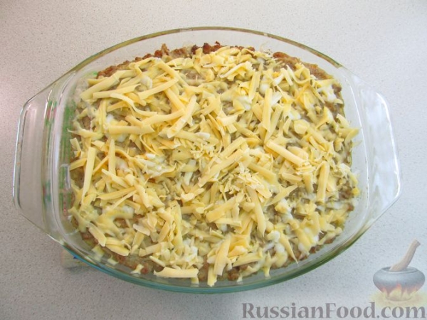 Картофельная запеканка с фаршем и сыром
