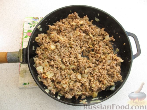 Картофельная запеканка с фаршем и сыром