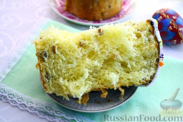 Кружевные куличи на молоке, с изюмом