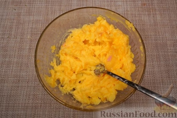 Запечённый картофель, фаршированный ветчиной и сыром