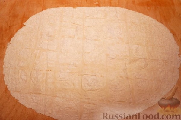 Закусочный рулет из лаваша "Мимоза"