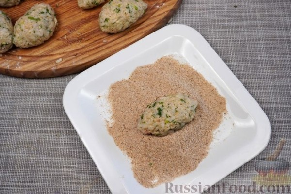 Рисовые котлеты с креветками
